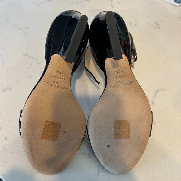 Jimmy Choo Edina Black Patent Leather heel - Picture 6 of 7